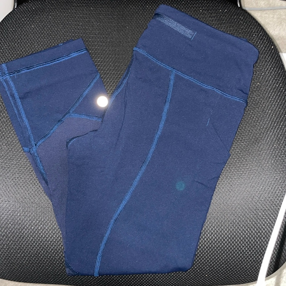 Blue Lululemon Below Knee Leggings